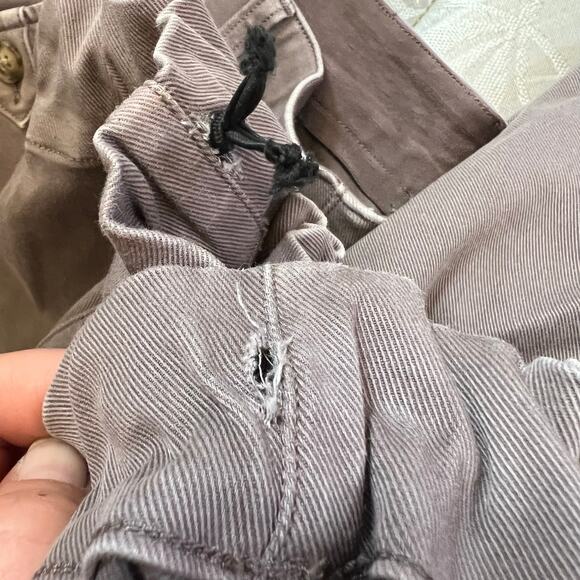 SPANX Pants Womens Medium Stretch Twill Cropped Wide Leg Khaki 20312R ** - Picture 13 of 13